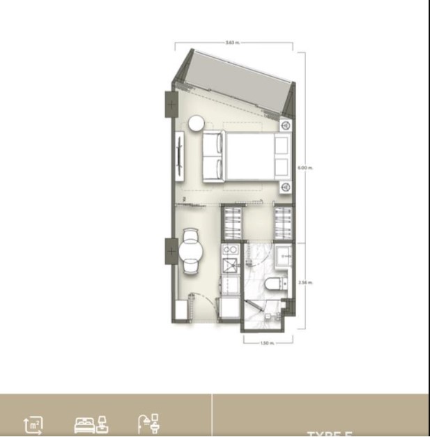FOR SALE! PHUKET!  1-Bedroom Apartment, 34 m² with Balcony